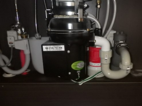 安永エアポンプ ディスポーザの交換工事
