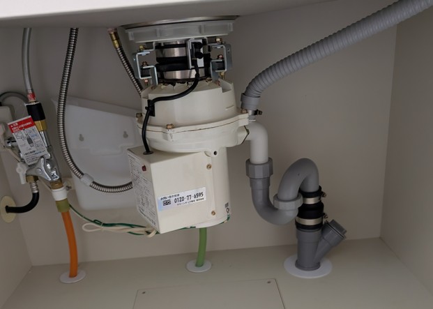 安永エアポンプ　 ディスポーザの交換工事