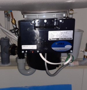 安永エアポンプ　 ディスポーザの交換工事