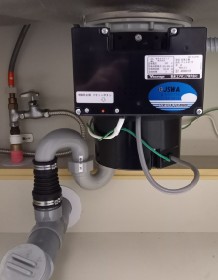 安永エアポンプ　 ディスポーザの交換工事