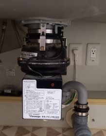 安永エアポンプ　 ディスポーザの交換工事